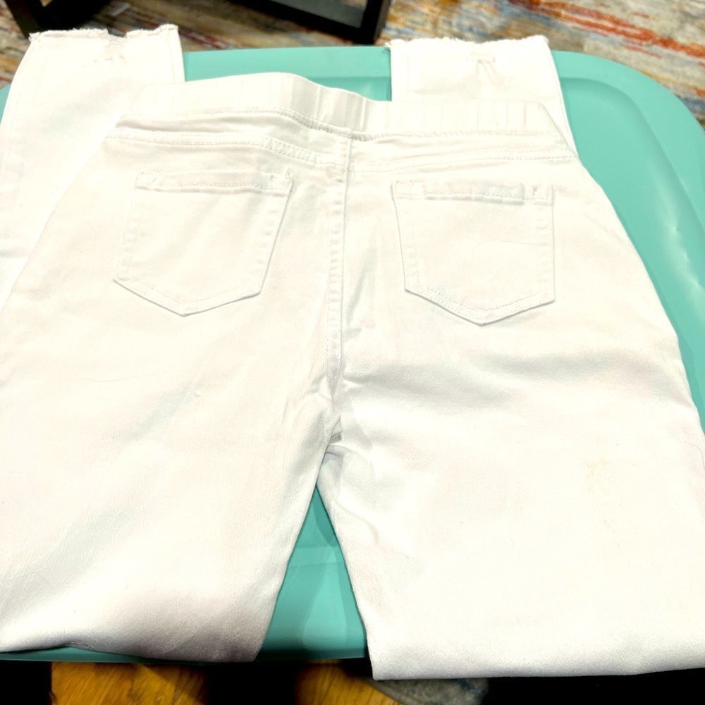 Girl’s stretch drawstring distressed pants